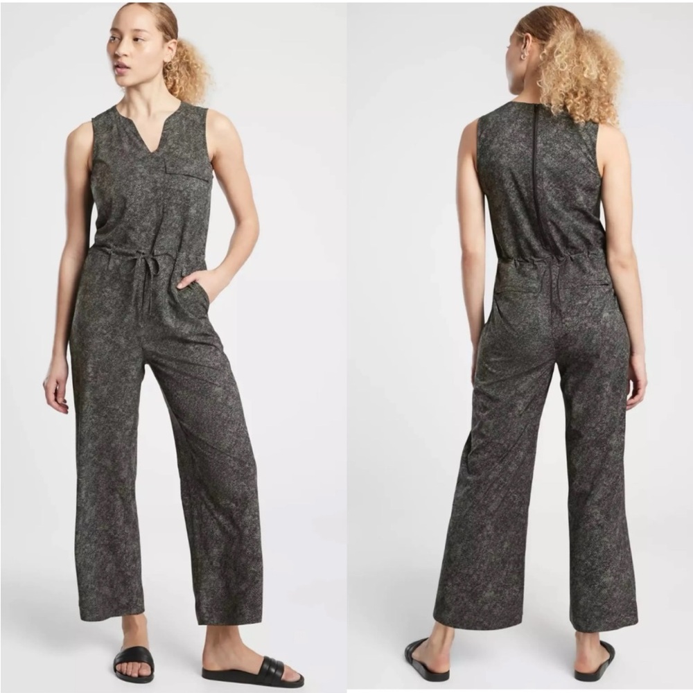 Athleta Gray Sleeveless Jumpsuit